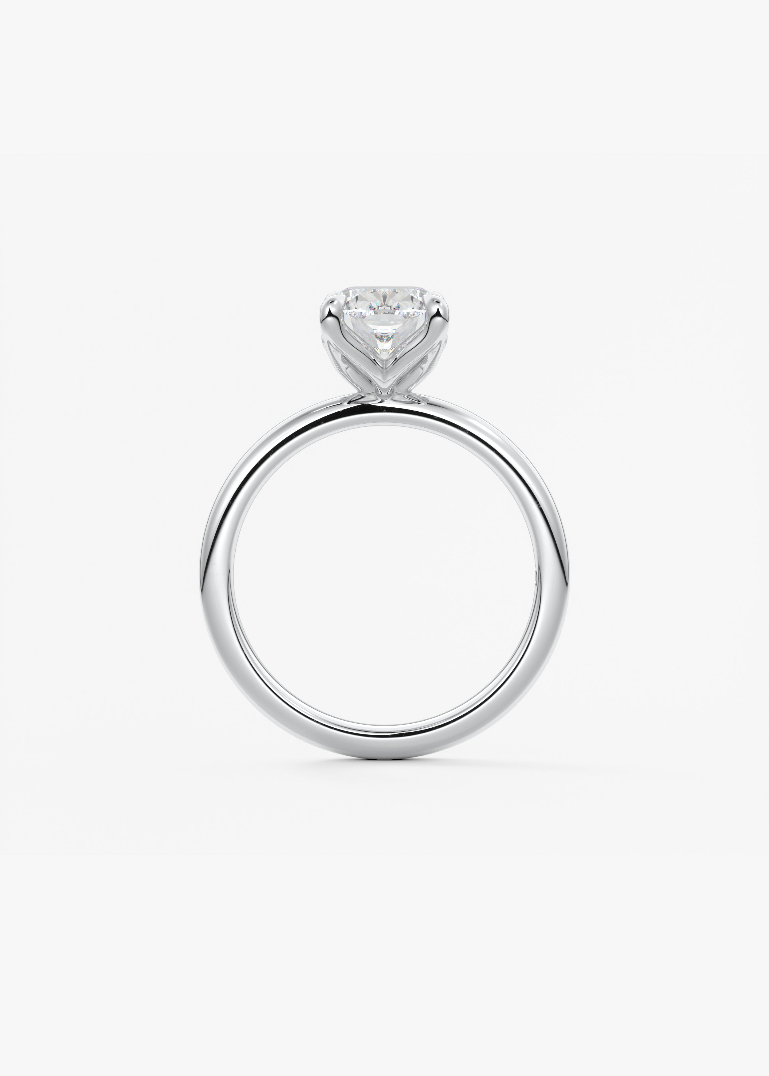 Elongated Cushion Solitaire Lab Grown Diamond Engagement Ring