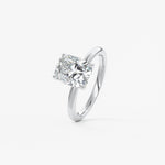Elongated Cushion Solitaire Lab Grown Diamond Engagement Ring