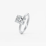 Elongated Cushion Solitaire Lab Grown Diamond Engagement Ring