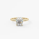 Elongated Cushion Solitaire Lab Grown Diamond Engagement Ring