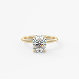 Elongated Cushion Solitaire Lab Grown Diamond Engagement Ring