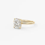 Elongated Cushion Solitaire Lab Grown Diamond Engagement Ring
