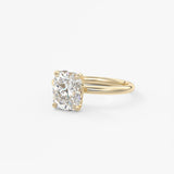 Elongated Cushion Solitaire Lab Grown Diamond Engagement Ring