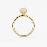 Elongated Cushion Solitaire Lab Grown Diamond Engagement Ring