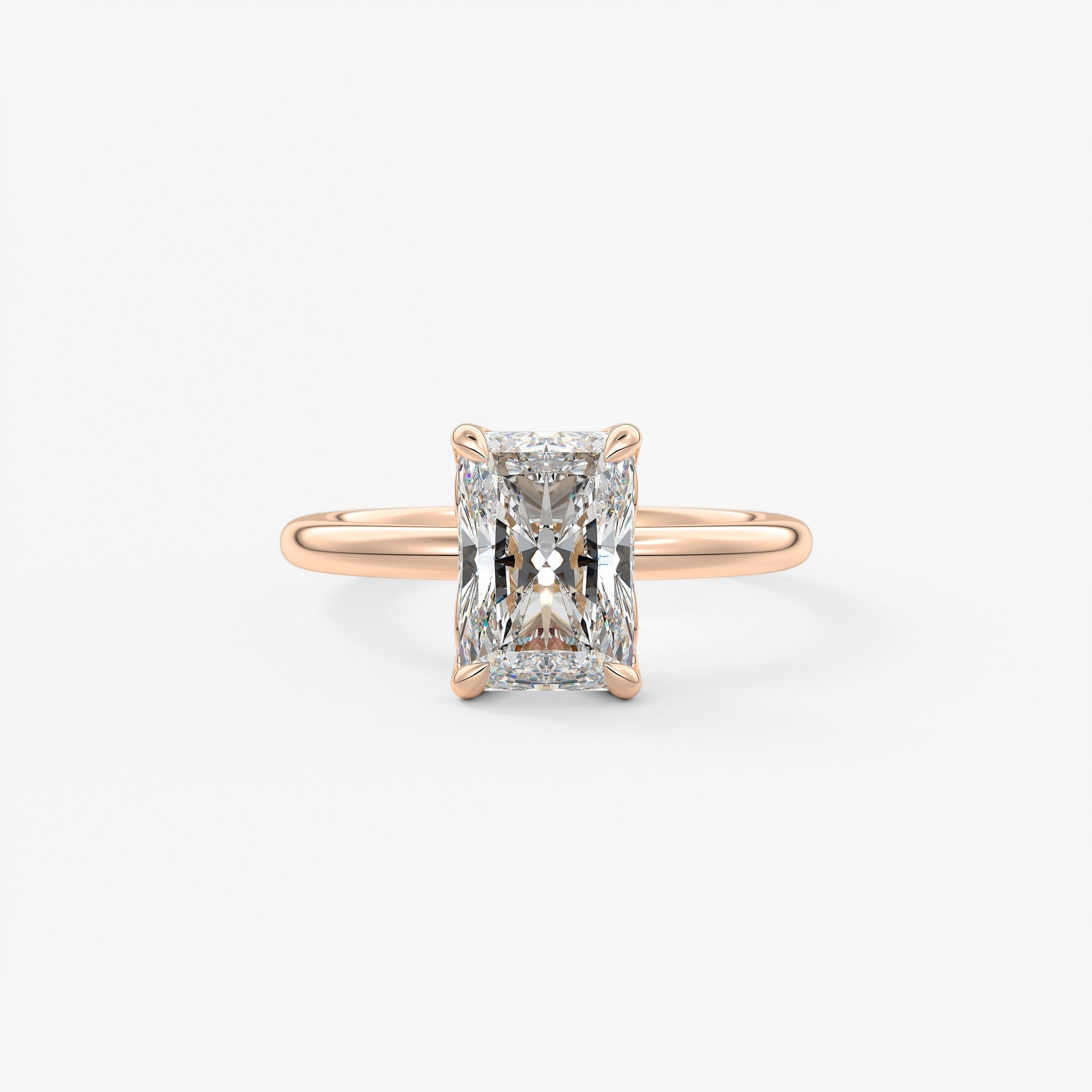 Radiant Solitaire Lab Grown Diamond Engagement Ring
