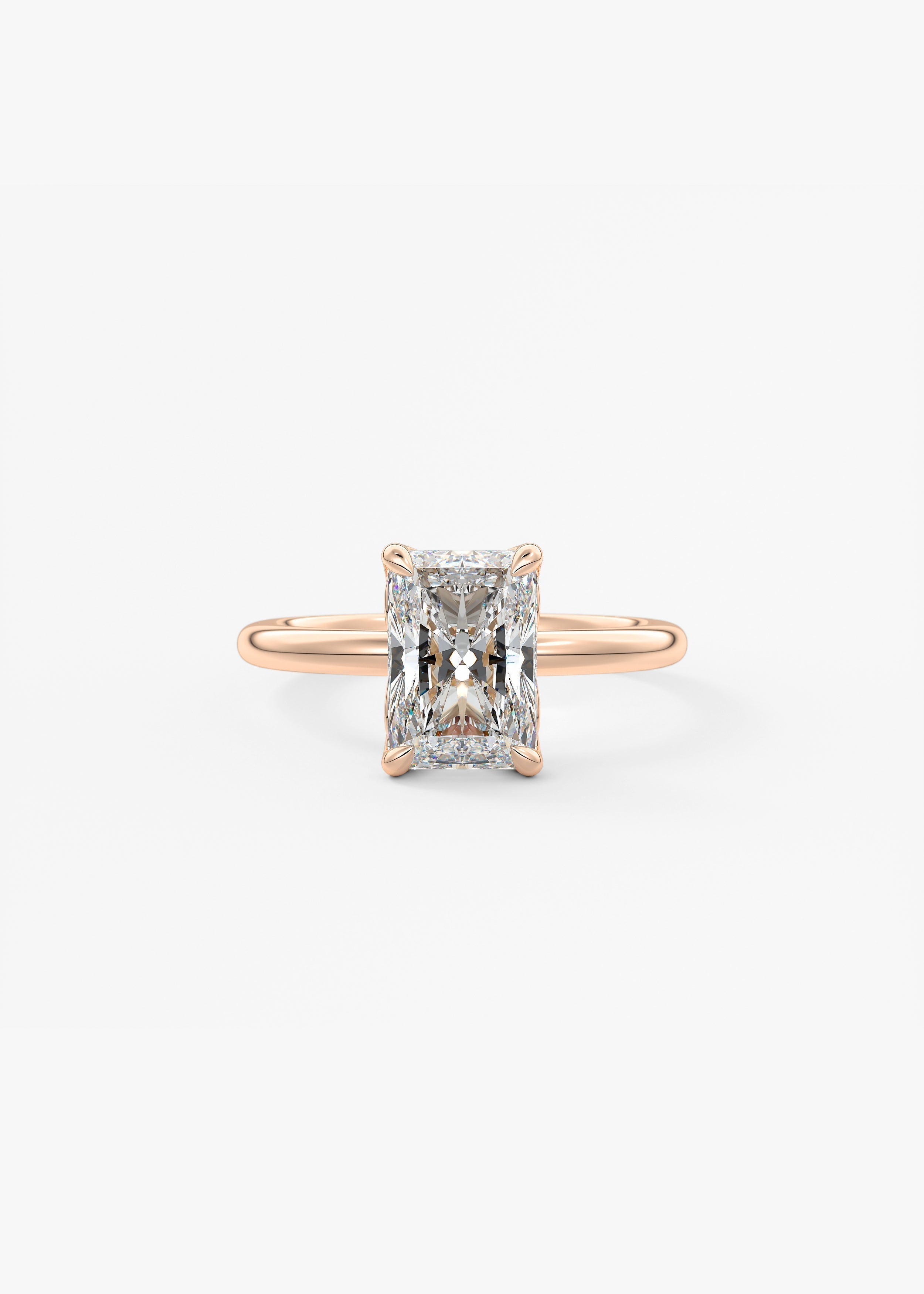 Radiant Solitaire Lab Grown Diamond Engagement Ring