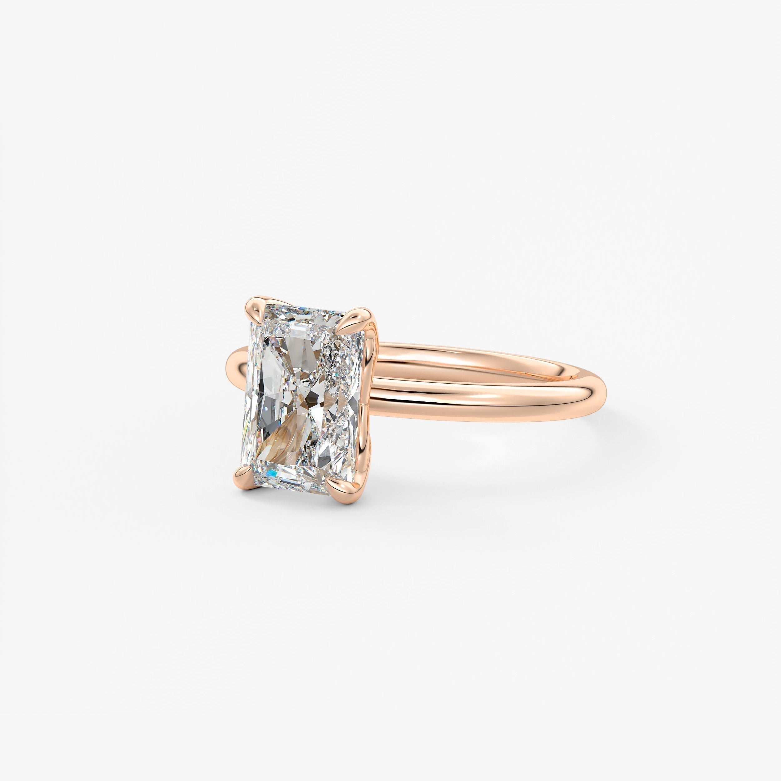 Radiant Solitaire Lab Grown Diamond Engagement Ring