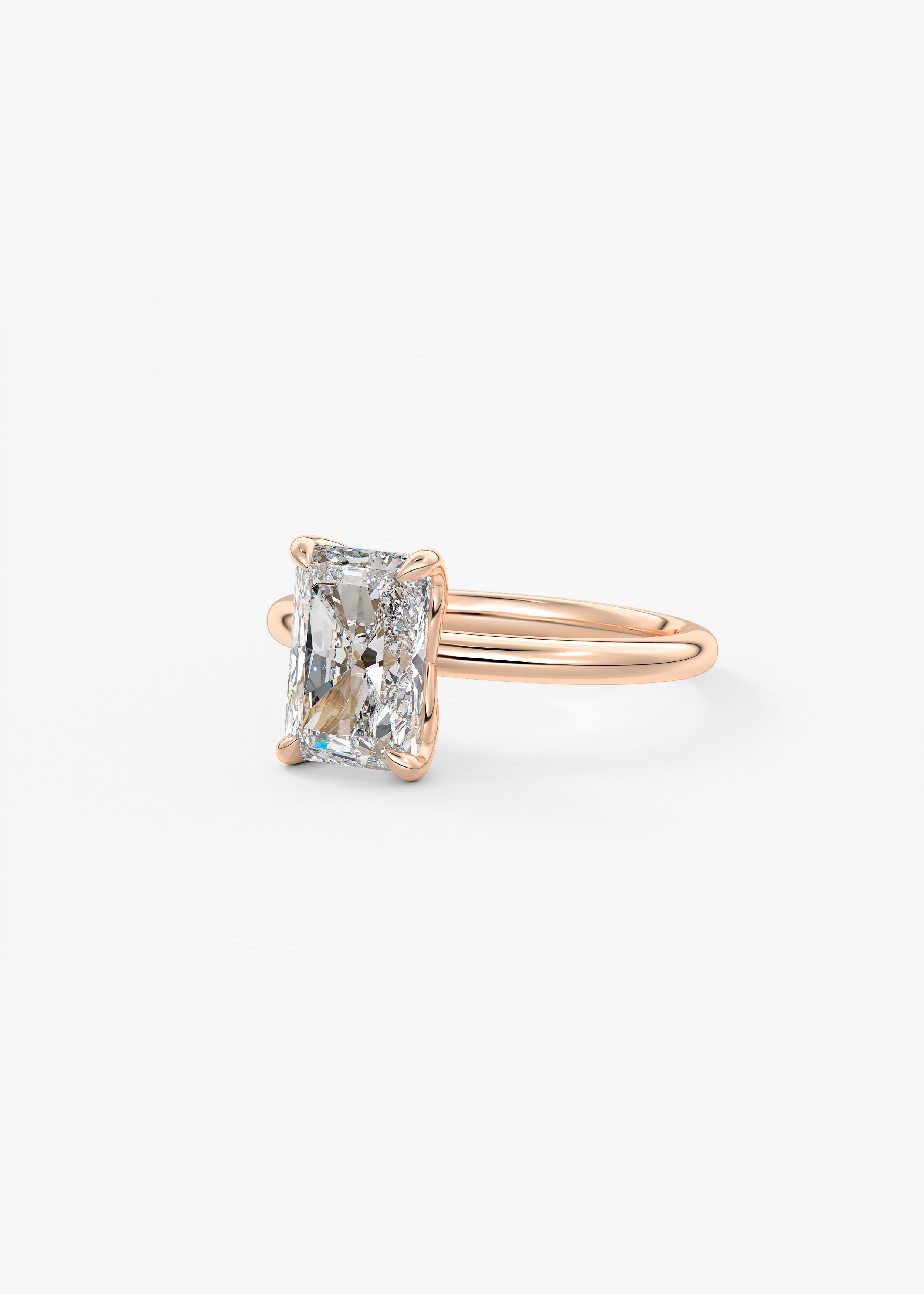 Radiant Solitaire Lab Grown Diamond Engagement Ring