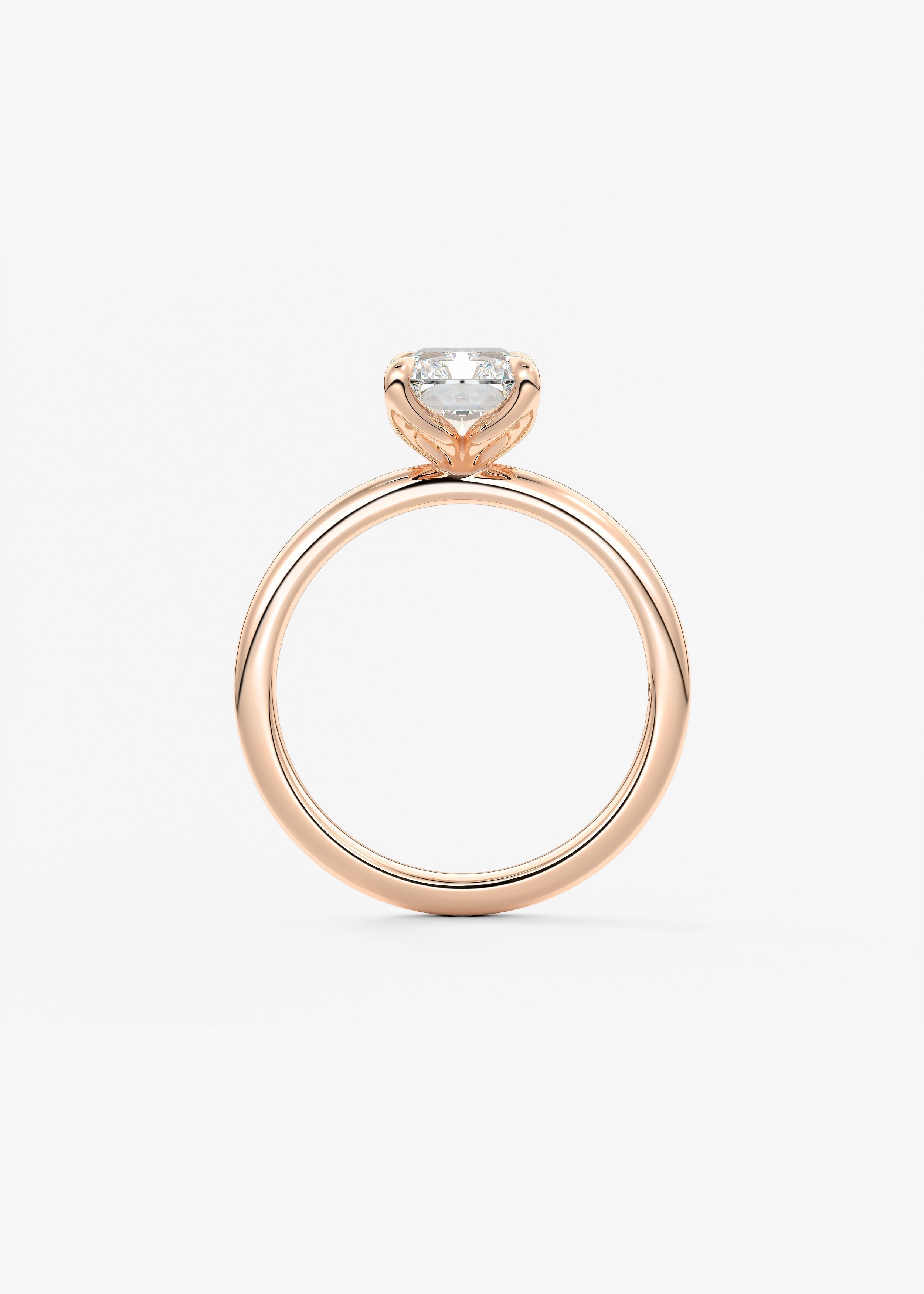 Radiant Solitaire Lab Grown Diamond Engagement Ring