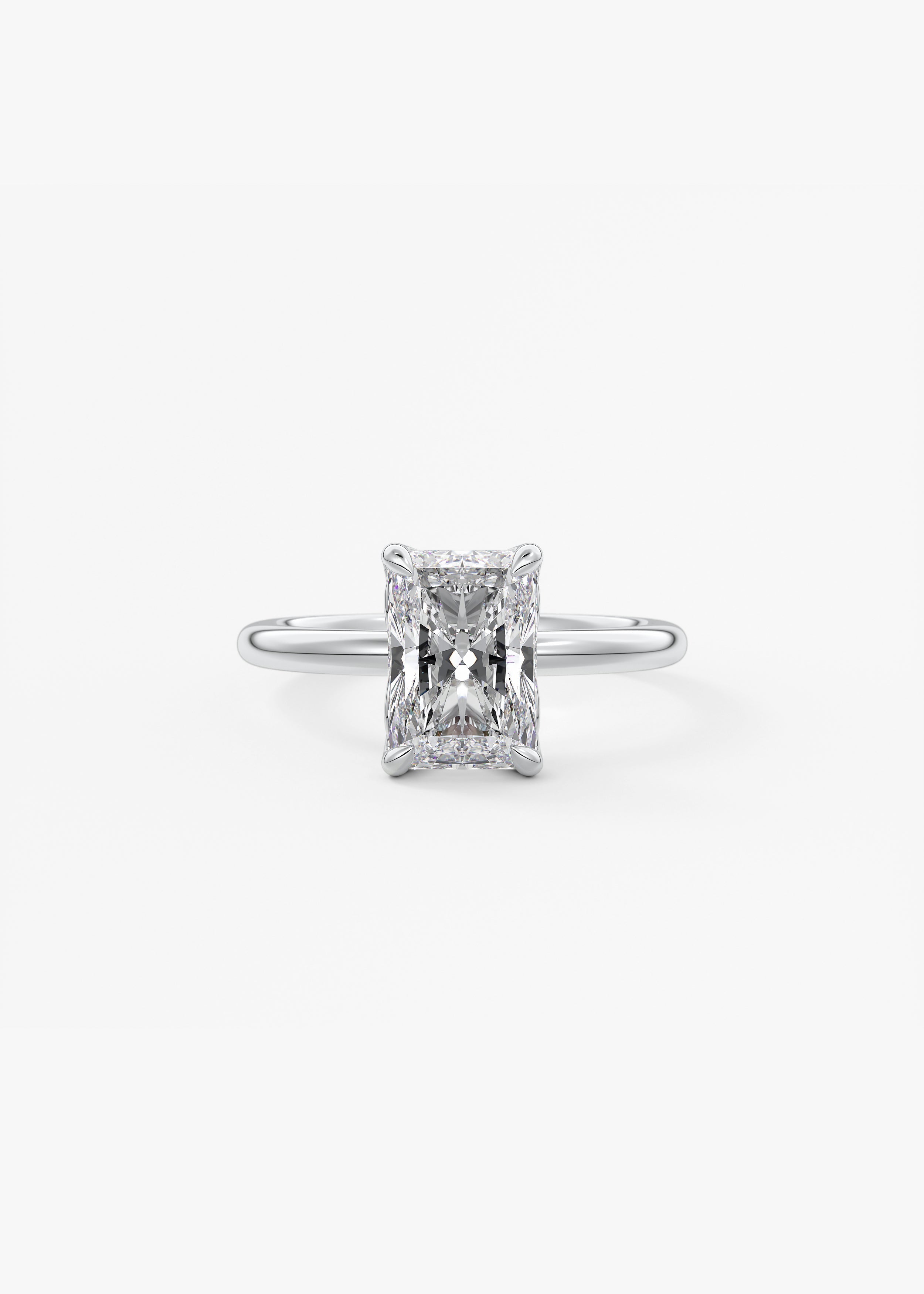 Radiant Solitaire Lab Grown Diamond Engagement Ring