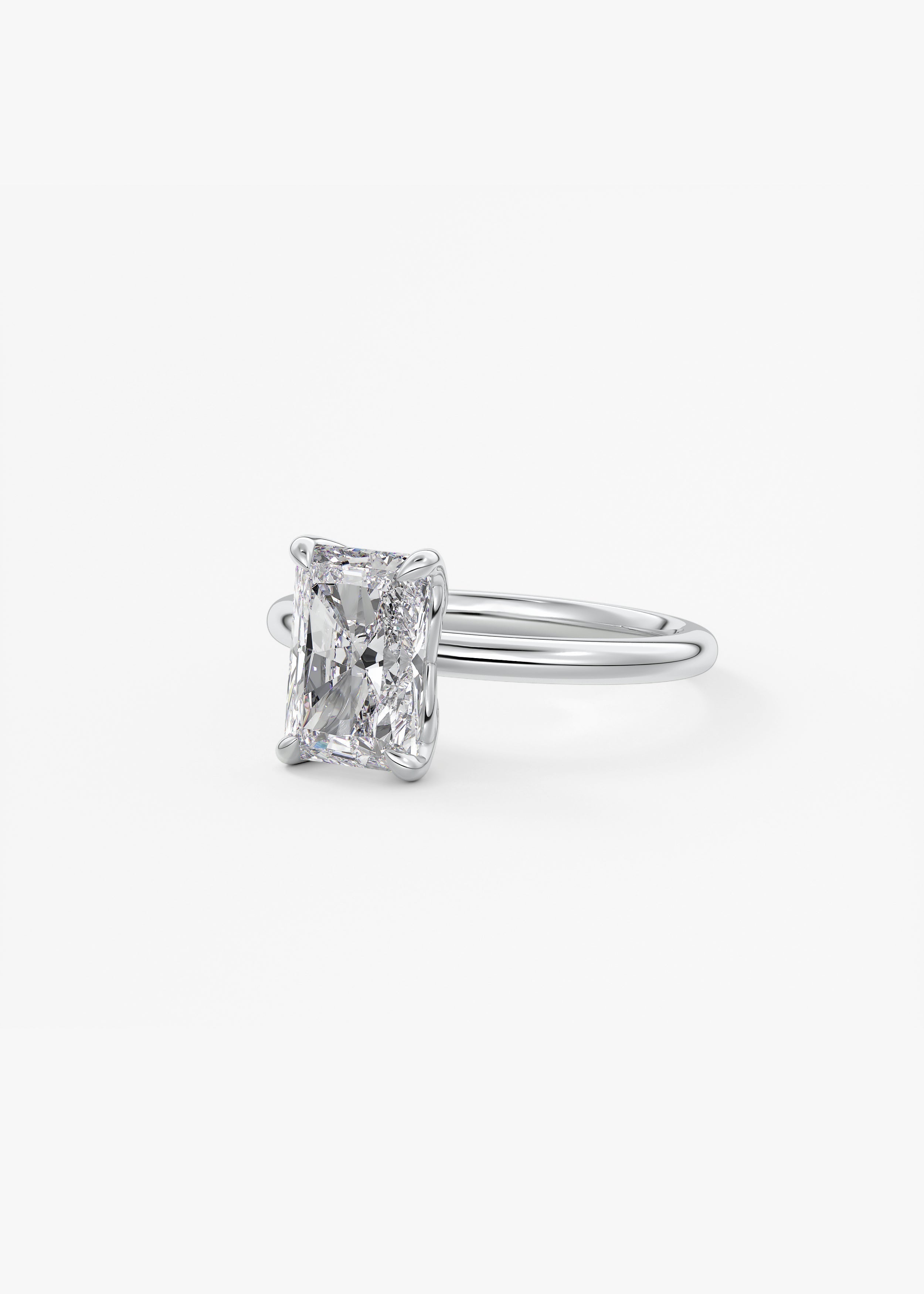 Radiant Solitaire Lab Grown Diamond Engagement Ring
