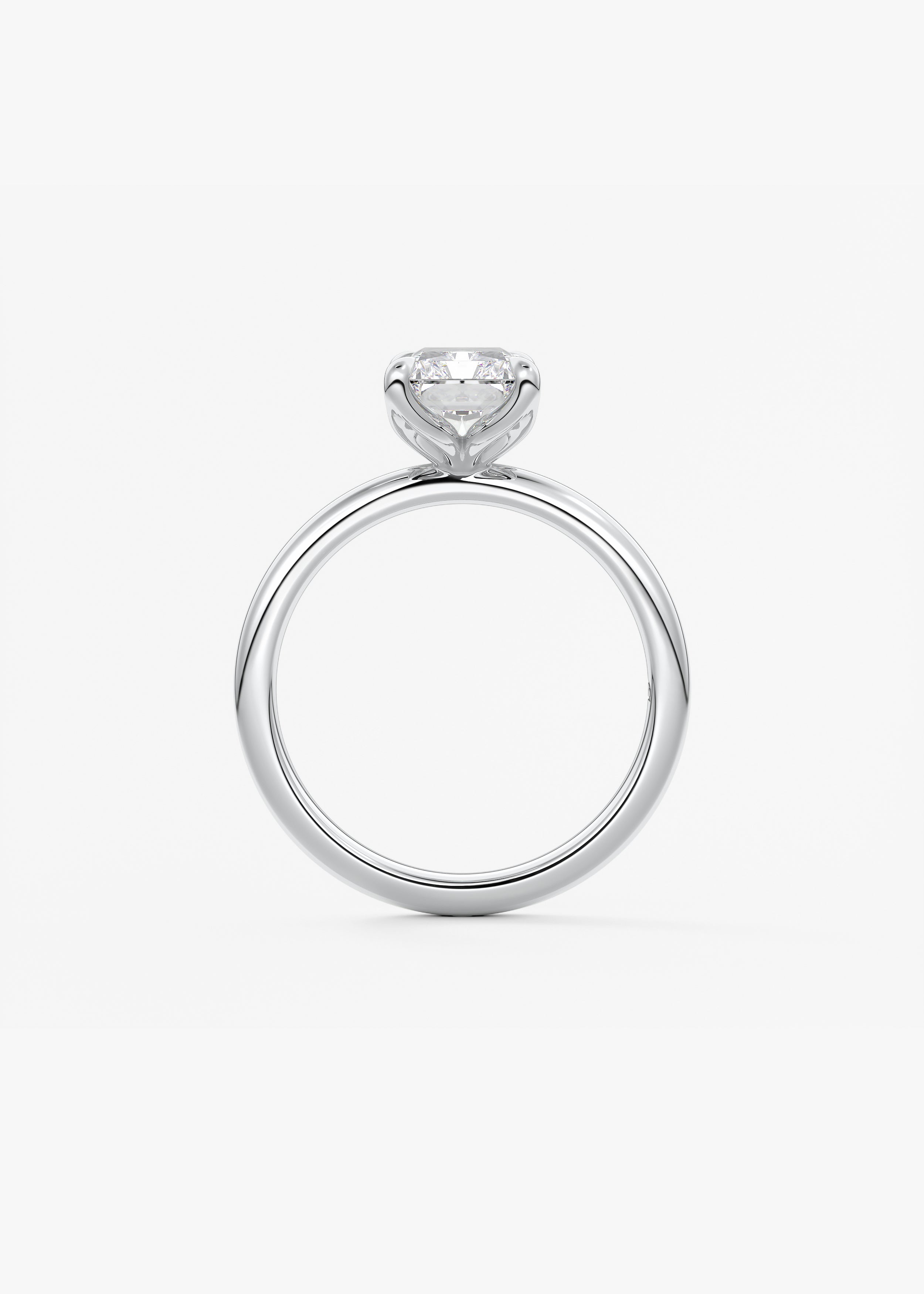 Radiant Solitaire Lab Grown Diamond Engagement Ring