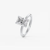 Radiant Solitaire Lab Grown Diamond Engagement Ring