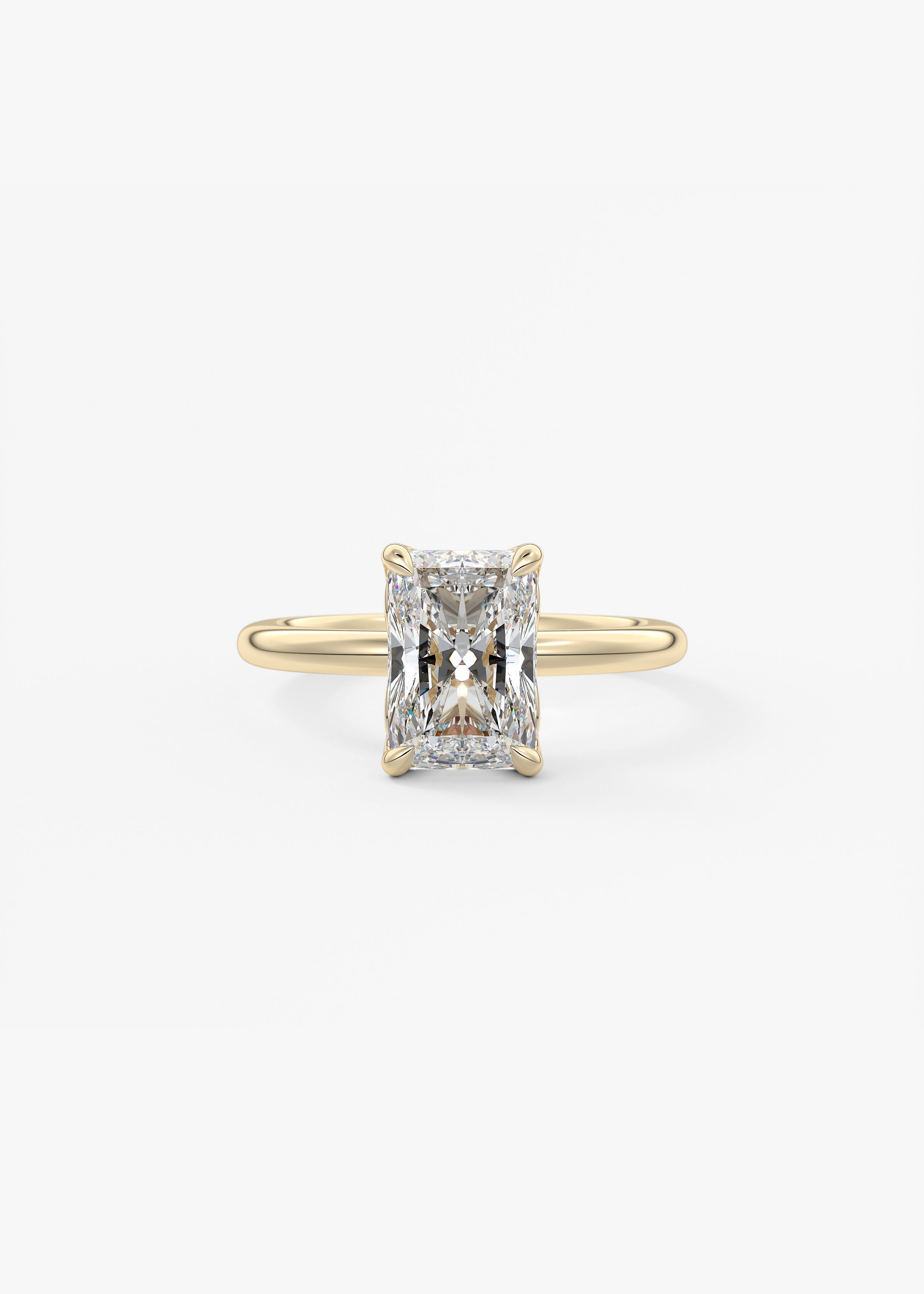 Radiant Solitaire Lab Grown Diamond Engagement Ring