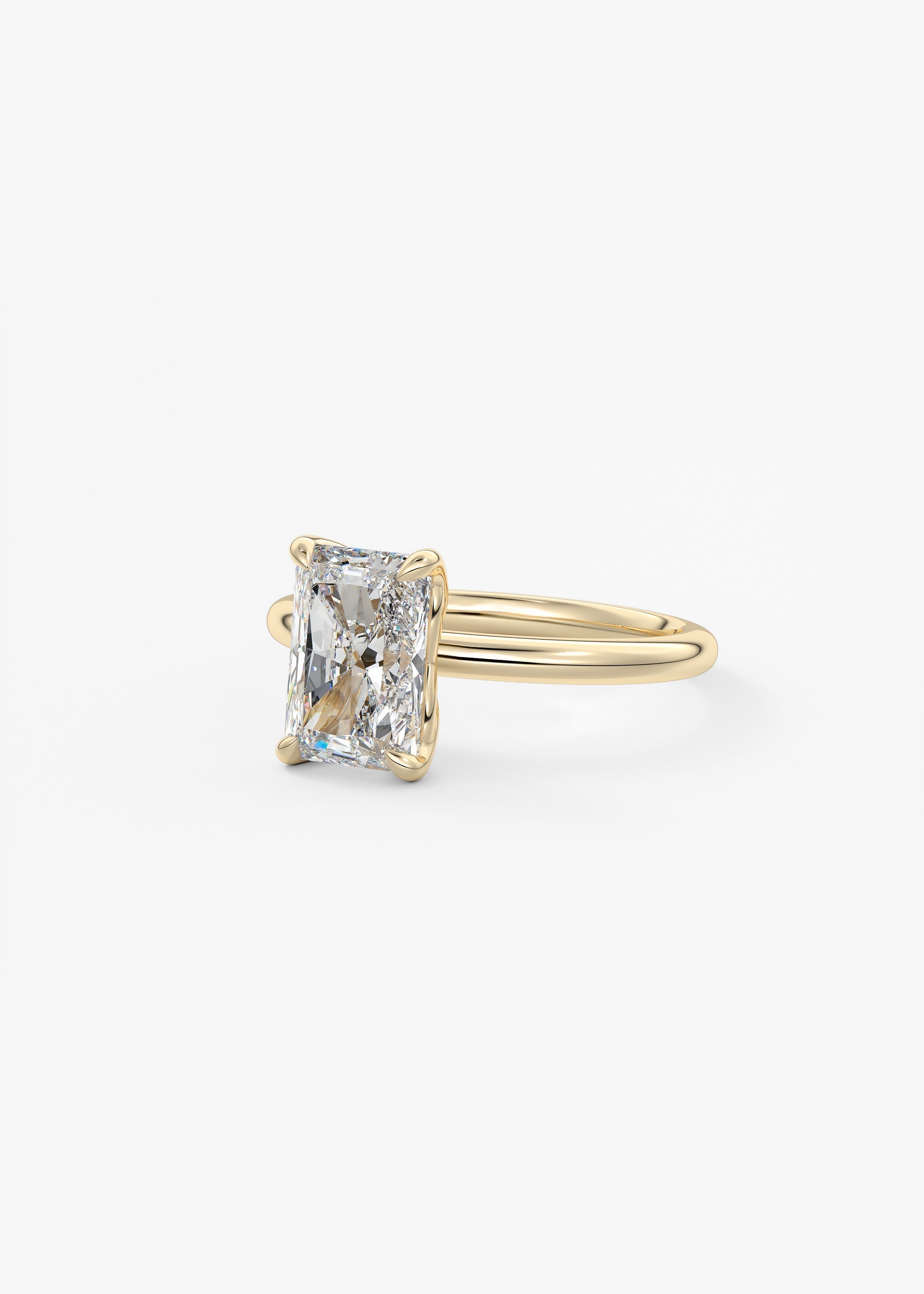 Radiant Solitaire Lab Grown Diamond Engagement Ring