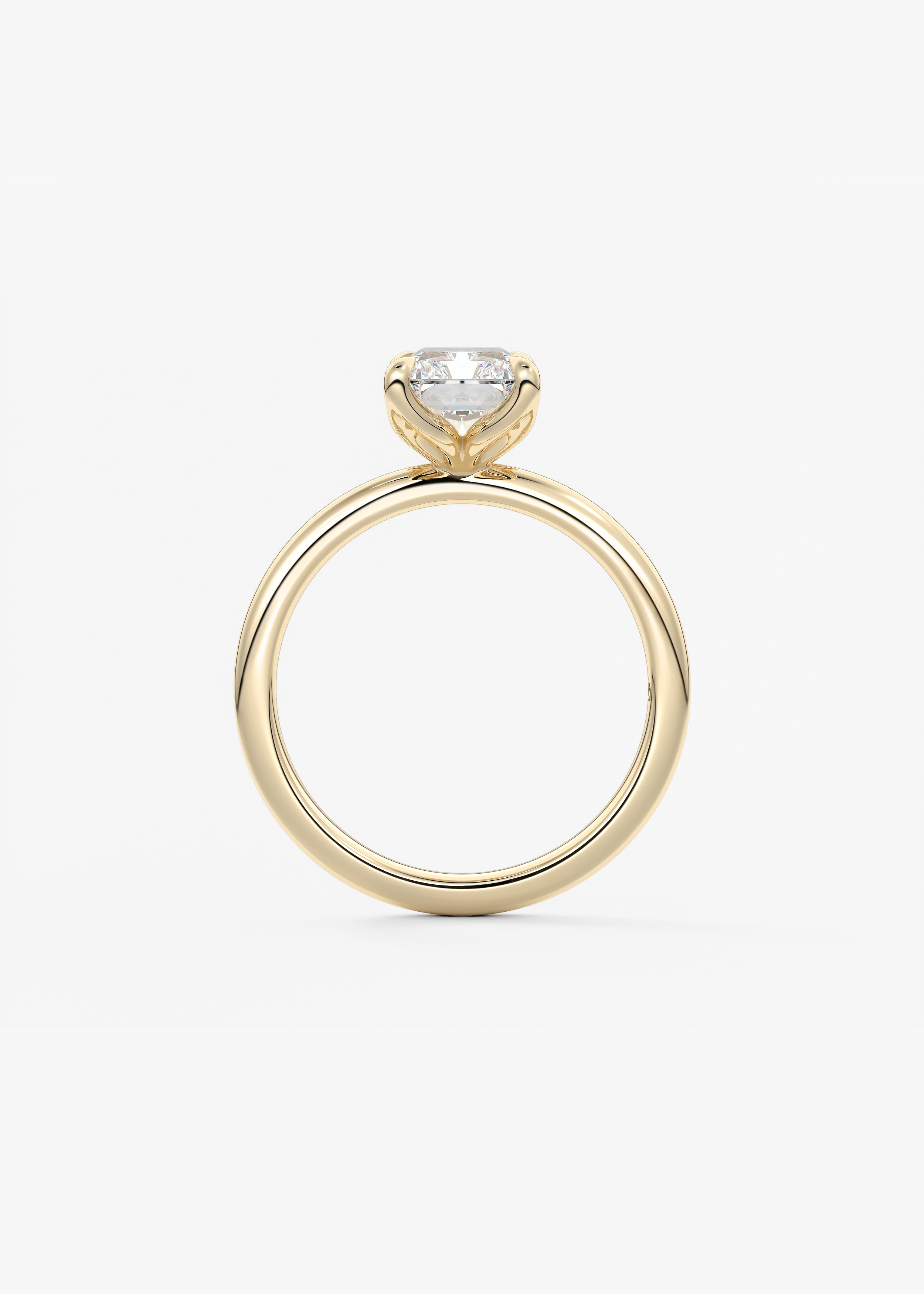 Radiant Solitaire Lab Grown Diamond Engagement Ring