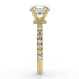 Stunning 2.0 CT Round Moissanite Engagement Ring with Pave Design 4