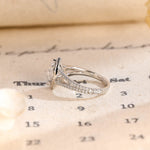 Stunning 1.0 CT Marquise Cut Moissanite Engagement Ring with Halo Split Shank Pave Design 3
