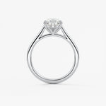 Pear Solitaire Cathedral Lab Grown Diamond Engagement Ring