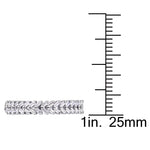 Round Cut Cubic Zirconia in 925 Sterling Silver Wedding Bands 10