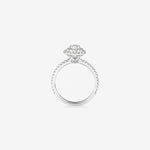 Stunning 1 CT Oval Moissanite Engagement Ring With Double Halo & Pave Design 2