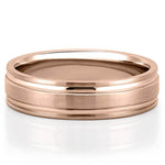 Classic Matte Finish Wedding Band for Men's in Solid Gold 5