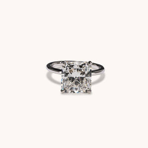 Stunning 5.21 CT Radiant Moissanite Engagement Ring with Solitaire Design