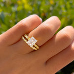 Stunning 0.2 TCW Round Moissanite Stones Scalloped Eternity Wedding Bands 7