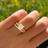 Stunning 0.2 TCW Round Moissanite Stones Scalloped Eternity Wedding Bands 7