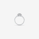 Stunning 0.3  TCW Round Moissanite Engagement Ring With Cluster Design 2