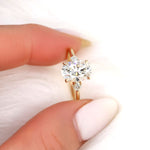 Stunning 2.5 CT Oval Moissanite Engagement Ring with Hidden Halo Design 7