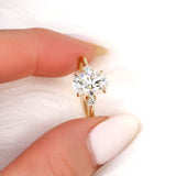 Stunning 2.5 CT Oval Moissanite Engagement Ring with Hidden Halo Design 7