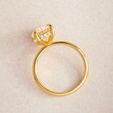 Stunning 3.0 CT Oval Moissanite Engagement Ring Hidden Halo Design 5