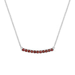 1.38 TCW Round Garnet Lab Made Diamond- January Birthstone Necklace 9
