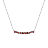 1.38 TCW Round Garnet Lab Made Diamond- January Birthstone Necklace 9