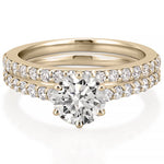 Stunning 1.0- 2.0 CT Round Moissanite Engagement Ring with Pave Design 2