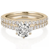 Stunning 1.0- 2.0 CT Round Moissanite Engagement Ring with Pave Design 2