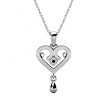 Round Cut Cubic Zirconia in 925 Sterling Silver Necklace 4