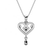 Round Cut Cubic Zirconia in 925 Sterling Silver Necklace 4