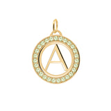 0.21 TCW Round Peridot Lab Made Diamond- August Birthstone Pendant Necklace 1