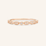 Stunning 0.2 TCW Round Moissanite Stones Half Eternity Wedding Bands 4