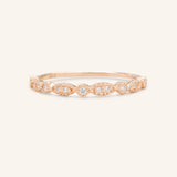 Stunning 0.2 TCW Round Moissanite Stones Half Eternity Wedding Bands 4