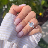 Stunning 3.0 CT Radiant Moissanite Engagement Ring with  Pave Design 6
