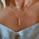 0.14 CT Baguette April Lab Made Diamond- April Birthstone Necklace 6