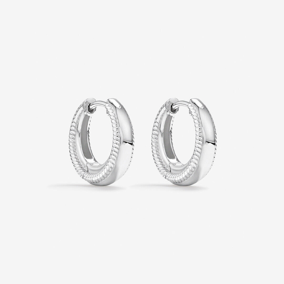 Round Cut Cubic Zirconia in 925 Sterling Silver Earrings 1