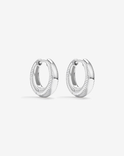Round Cut Cubic Zirconia in 925 Sterling Silver Earrings 1