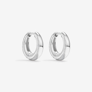 Round Cut Cubic Zirconia in 925 Sterling Silver Earrings