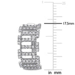 Round Cut Cubic Zirconia in 925 Sterling Silver Earrings 8