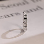 Stunning 0.4 TCW Princess Moissanite Stones Full Eternity Wedding Band 7