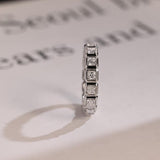 Stunning 0.4 TCW Princess Moissanite Stones Full Eternity Wedding Band 7